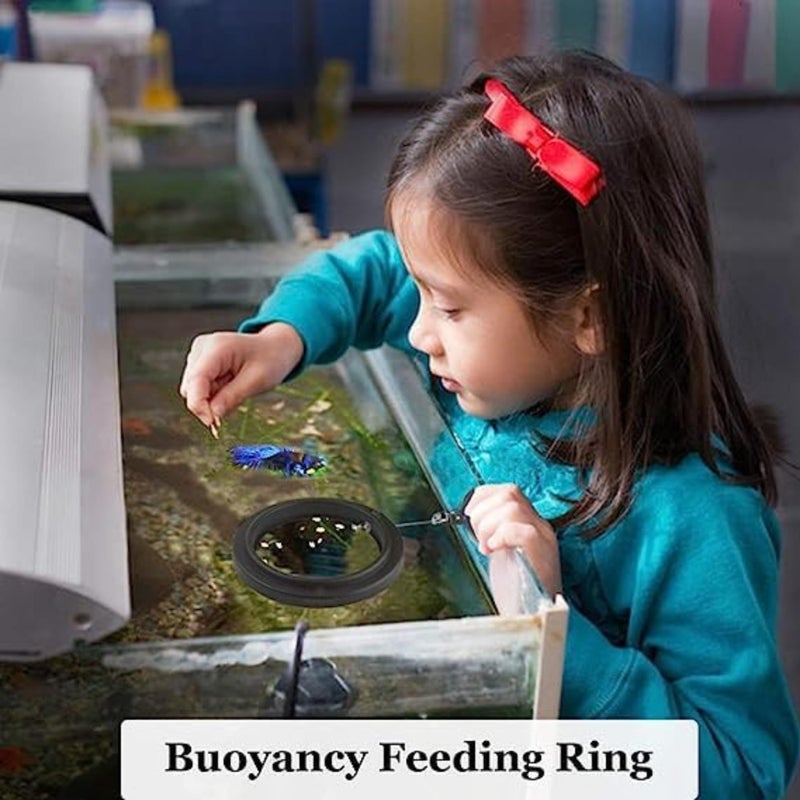 SunGrow 2 Betta Feeding Ring, Prevent Water Turbulence from Washing Food into Filter, Practical Round Floating Food, Suitable for Guppy, Goldfish and Other Small Fish - Image 3